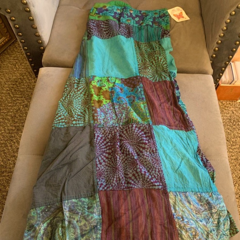 NWT boho wrap skirt with fanny pocket